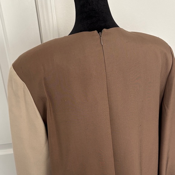 Steve Fabrikani Vintage NWT Color Block Long Sleeve Dress with Gold Accents - Picture 7 of 15